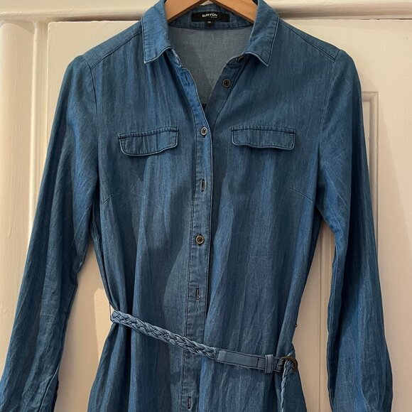 BURTON Denim Longsleeve Dress - 36 - Picture 1 of 3